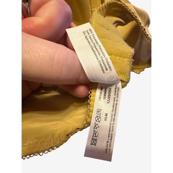 Wacoal Decadence Embroidered Push-Up Bra 32DD Gold Lace Padded Adjustable Straps - Picture 7 of 9